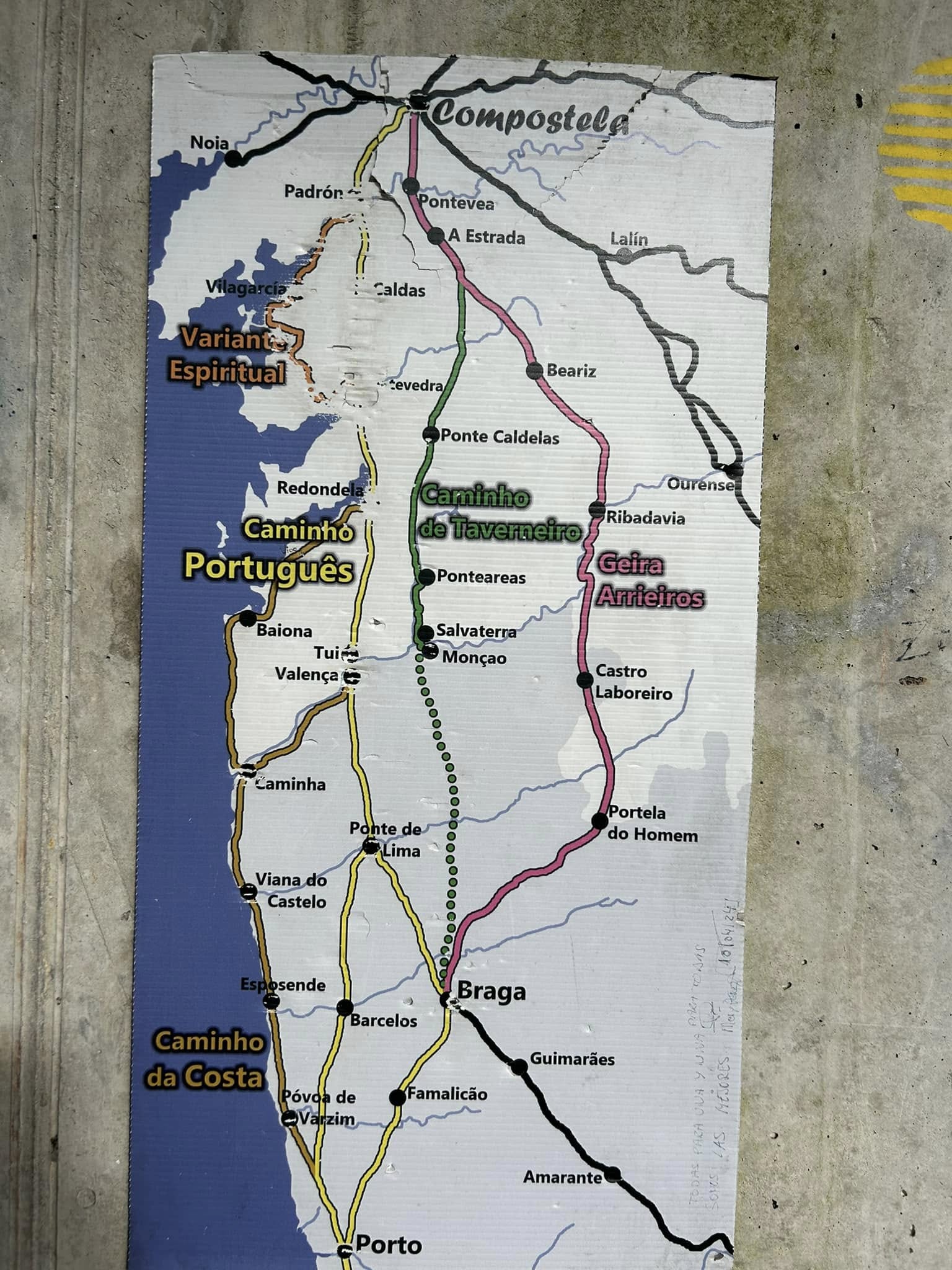 mapa tras do Santiaga